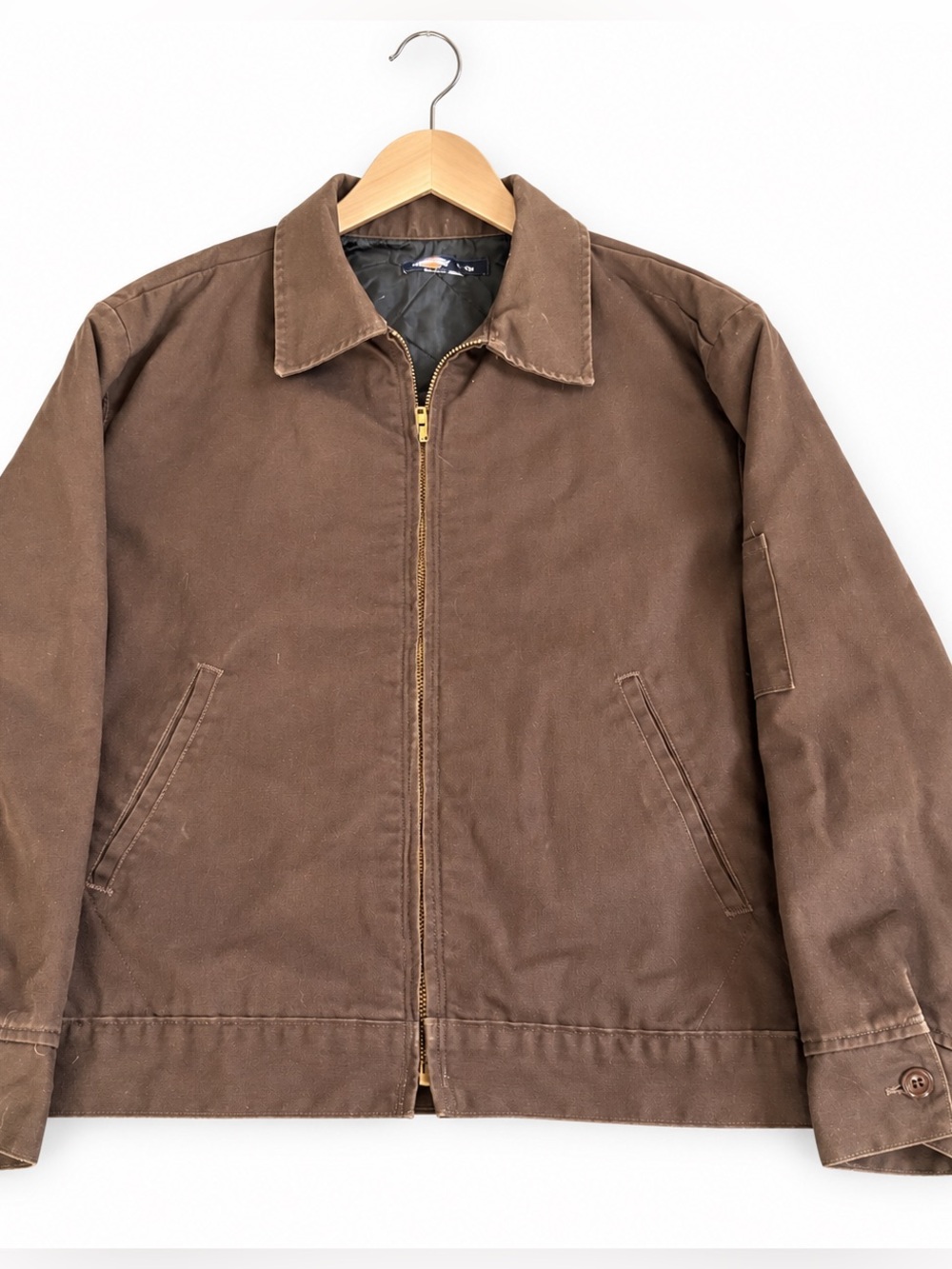 Dickies Brown Insulated Eisenhower Quilted Work Jacket L Regular